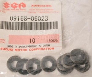 Product image: Suzuki - 09168-06023 - GASKET(5.8X13X1.2) 