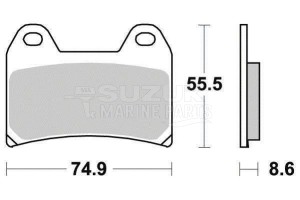 Product image: Ferodo - FDB2042EF - Brakepad Organic Eco-Friction suitable for road use 