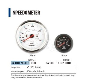 Product image: Suzuki - 34100-93J13 - SPEEDOMETER ASSY(MAX 130KM/H - 80 mph) white 