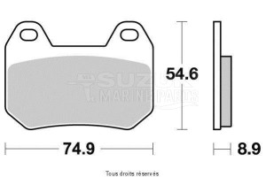 Product image: Vesrah - VD972JL - Brake Pad Vesrah Sinter Metal      VD972JL 