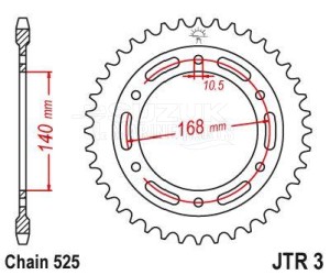 Product image: Esjot - 50-29043-42 - Chainwheel Steel BMW-Husqvarna - 525 - 42 Teeth -  Identical to JTR3 - Made in Germany 