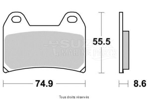 Product image: Vesrah - VD262JL - Brake Pad Vesrah Sinter Metal      VD262JL 