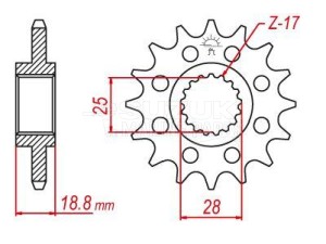 Product image: Esjot - 50-29033-20S - Sprocket Lightweight BMW - 525 - 20 Teeth -  Identical to JTF405 - Made in Germany 